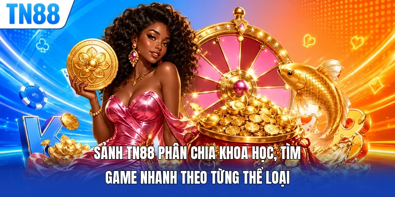 Sảnh TN88 phân chia khoa học, tìm game nhanh theo từng thể loại